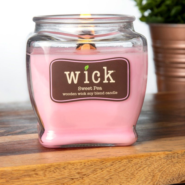 Sojadoftljus träveke Colonial Candle Wick - Sweet Pea