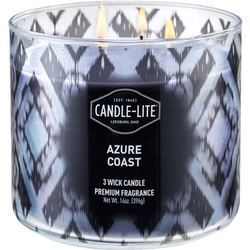 Vela aromática natural 3 mechas Candle-lite Everyday 396 g - Azure Coast