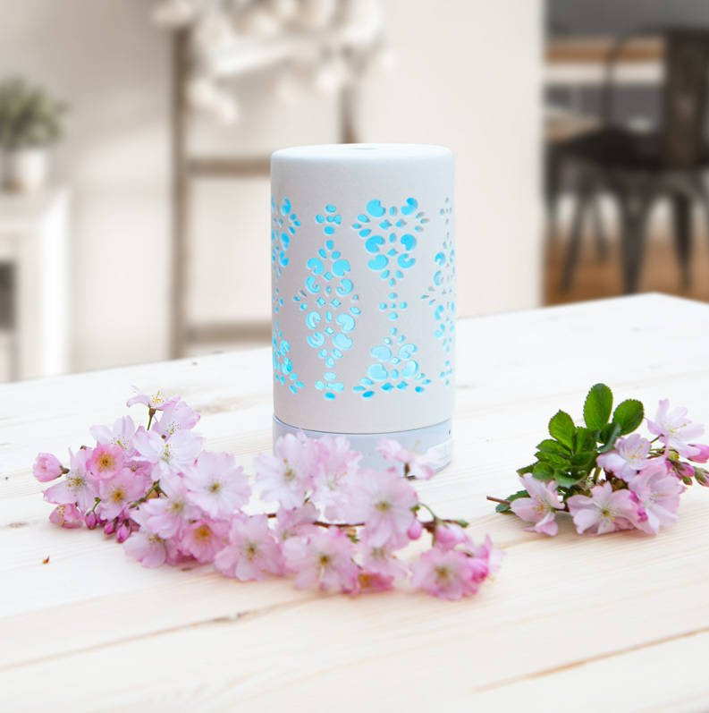 Dyfuzor zapachowy ultradźwiękowy ceramiczny do aromaterapii biały Doha