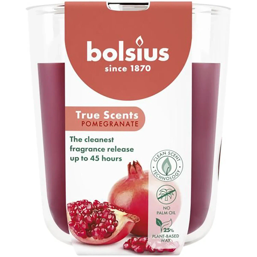 Bolsius True Scents świeca zapachowa 97/83 mm - Pomegranate