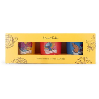 Frida Kahlo set de velas perfumadas 3 x 70 g - La Belle Vie, Exotic Jasmine, Essence of Life