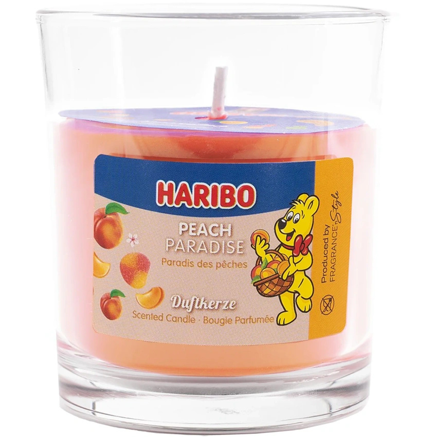 Vela perfumada en vaso Haribo 135 g - Peach Paradise