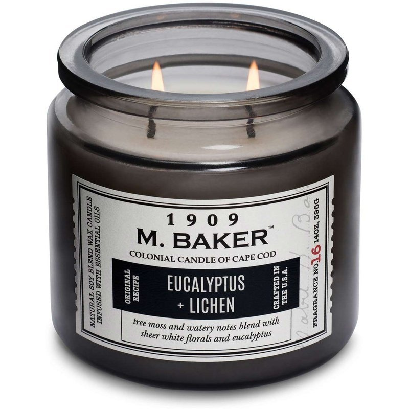 Soja geurkaars apotheekpot 396 g Colonial Candle M Baker - Eucalyptus Lichen