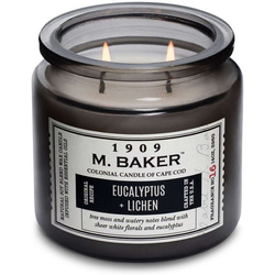 Colonial Candle M Baker grande bougie parfumée au soja pot d'apothicaire 14 oz 396 g - Eucalyptus Lichen