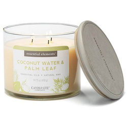 Naturalna świeca zapachowa z olejkami eterycznymi Candle-lite Essential Elements - Coconut Water Palm Leaf