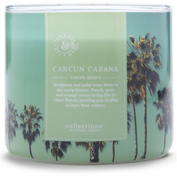 Colonial Candle Travel sojowa świeca zapachowa w szkle 3 knoty 14.5 oz 411 g - Cancun Cabana