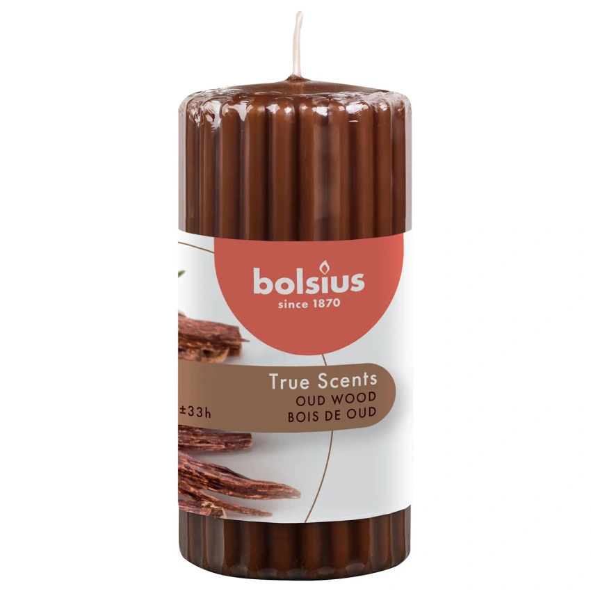 Bolsius True Scents vela perfumada 120/58 mm - Madera de Oud