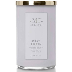 Colonial Candle Vela perfumada de soja sofisticada para hombres en vaso 22 oz 623 g - Tweed gris