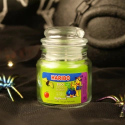 Haribo mała świeca zapachowa w szkle 85 g - Boo Halloween