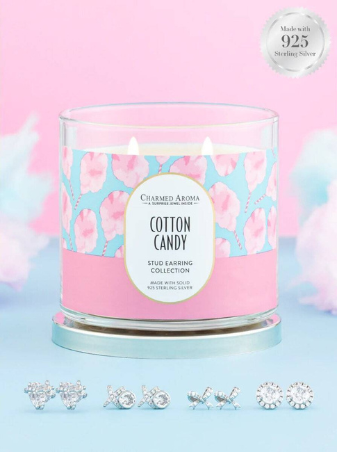 Earrings Candle Charmed Aroma soy scented – Cotton Candy