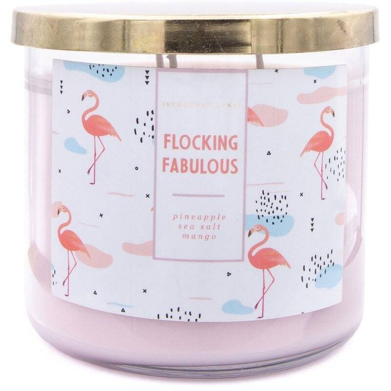 Grande bougie parfumée au soja Colonial Candle Luxe 3 mèches 14,5 oz 411 g - Flocking Fabulous