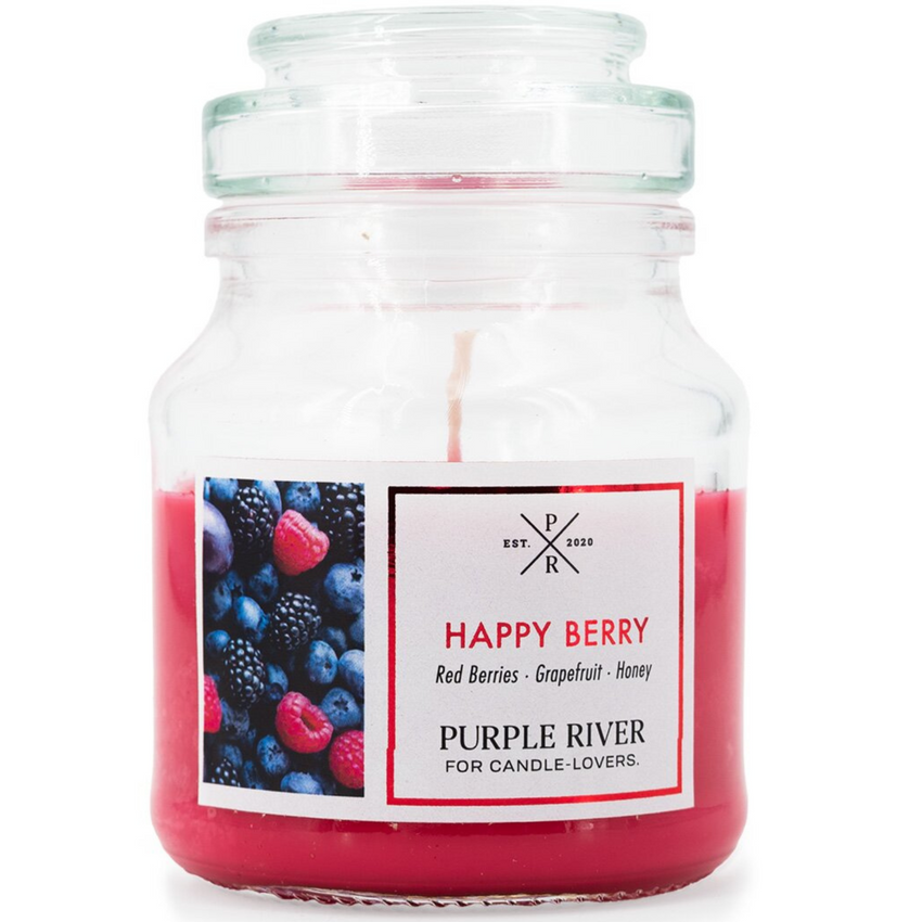 Soja geurkaars Happy Berry Purple River 113 g