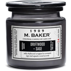 Colonial Candle M Baker grande bougie parfumée au soja pot d'apothicaire 14 oz 396 g - Driftwood Sage