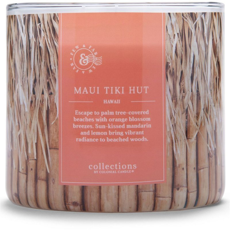 Colonial Candle Travel sojowa świeca zapachowa w szkle 3 knoty 14.5 oz 411 g - Maui Tiki Hut