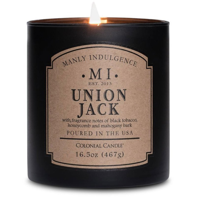 Colonial Candle soy scented candle in glass 16.5 oz 467 g - Union Jack