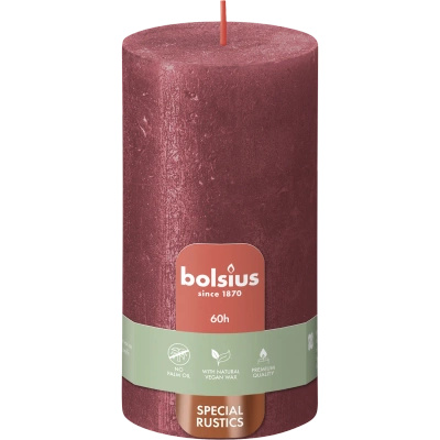 Bolsius Rustic Candela metallica per bagagliaio 130/68 mm - Rosso