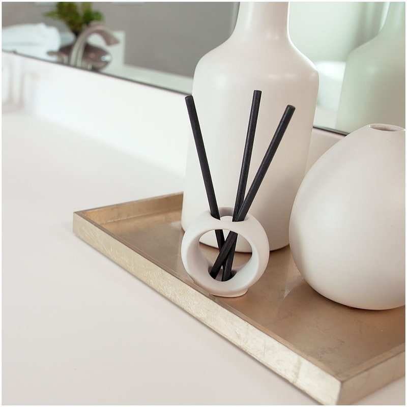 Elegante vaso in ceramica bianca per bastoncini profumati Scent Sticks Candle-lite