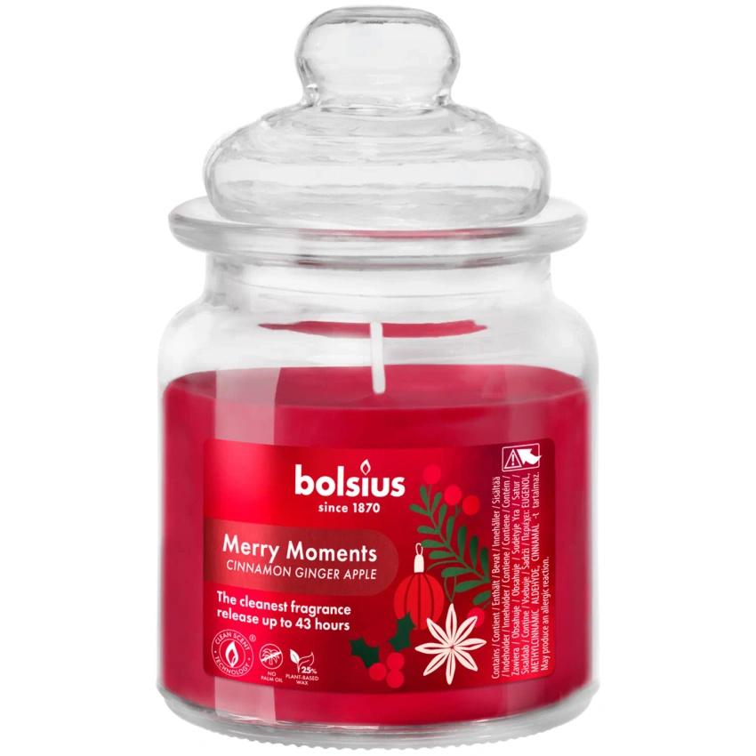Bolsius True Glow świąteczna świeca zapachowa 129/79 mm Merry Moments