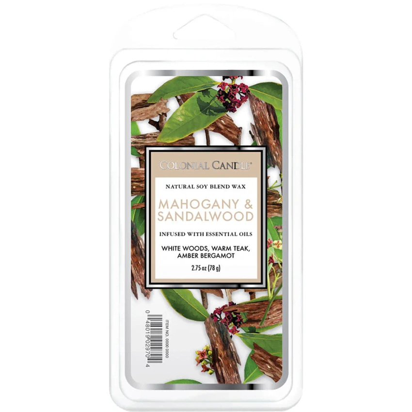 Cera de Soja Perfumada Colonial Candle 77 g - Sándalo Caoba