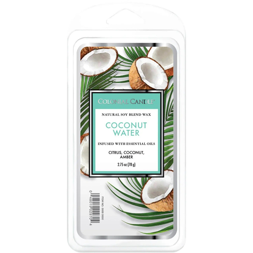 Colonial Candle cera de soja perfumada 77 g - Agua de Coco