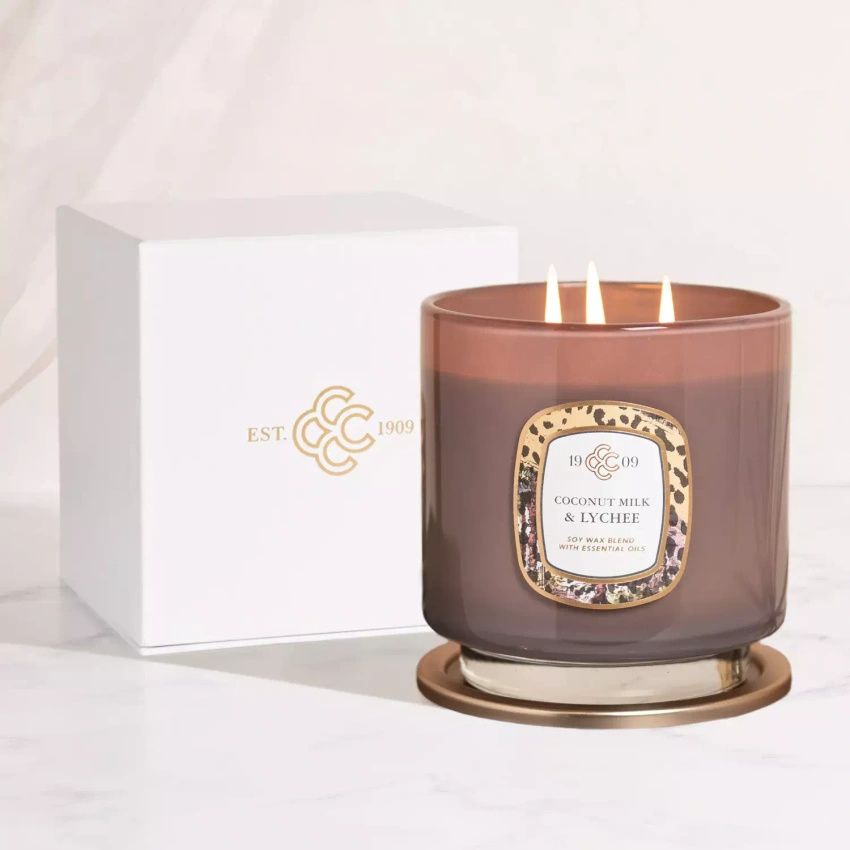 Bougie parfumée luxueuse Coconut Milk Lychee Colonial Candle