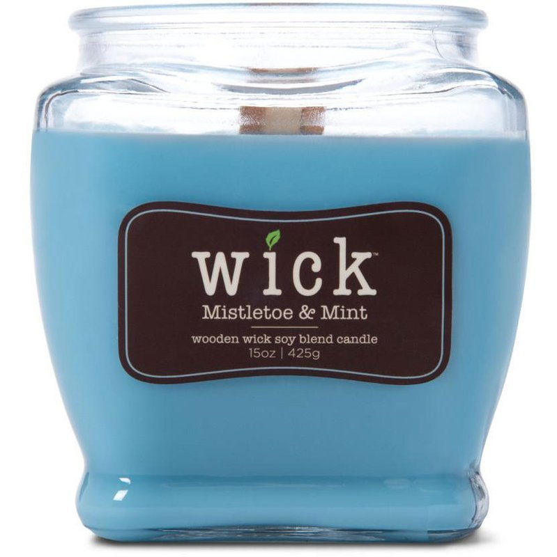 Sojowa świeca zapachowa drewniany knot Colonial Candle Wick - Mistletoe Mint
