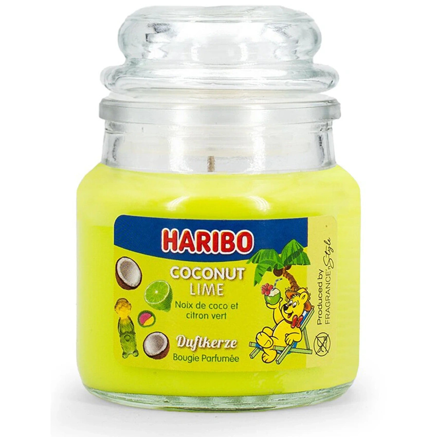 Haribo pequeña vela perfumada en vaso 85 g - Coconut Lime