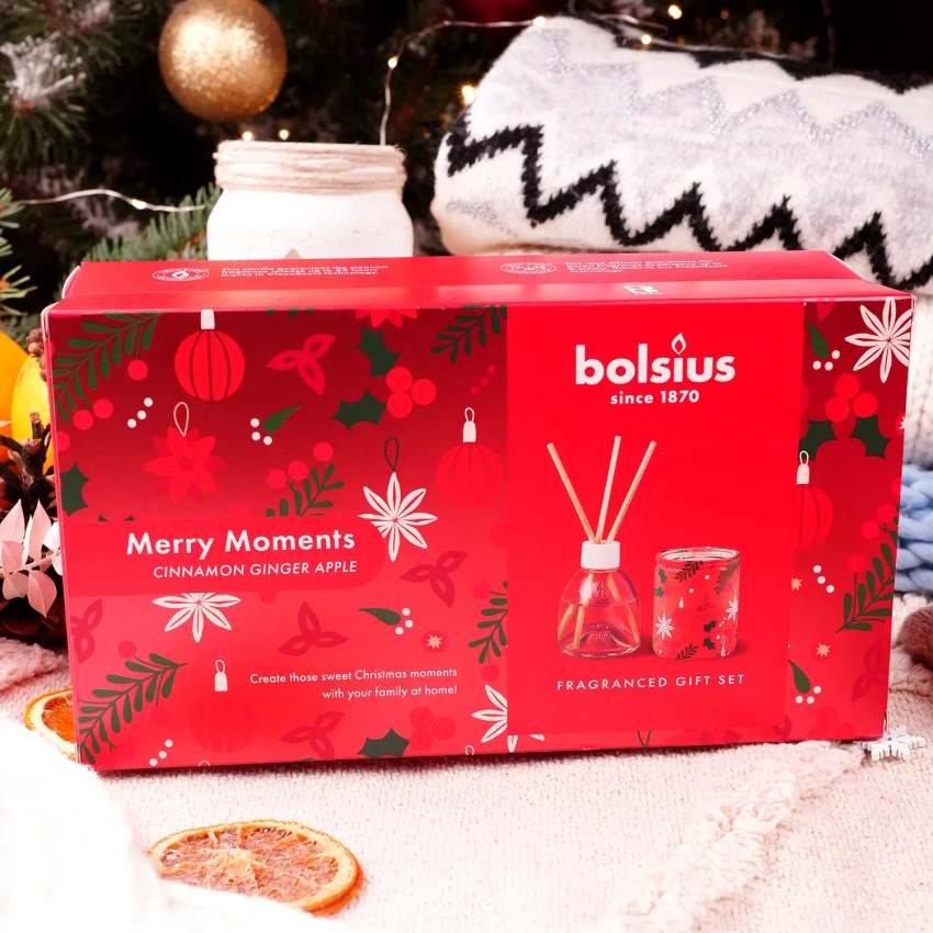Bolsius świąteczny zestaw prezentowy w pudełku Merry Moments 